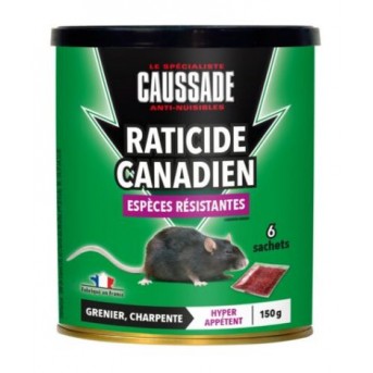 Raticide Canadien Espèces Résistantes 150 g - Caussade